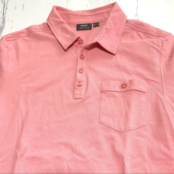 Mexx Grapefruit Pink Slim Fit Polo Shirt NWOT Size Medium - Picture 4 of 10